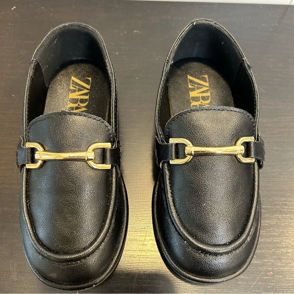 Zara Kids Black Horse-bit Loafers Shoes - Picture 3 of 6